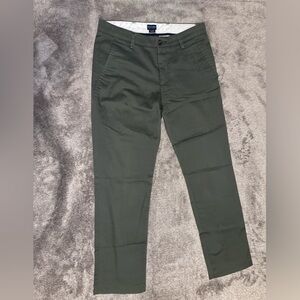 Men’s Chino Pants- Olive Green, Slim Fit 31”x30”